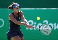 RIO DE JANEIRO, BRAZIL - AUGUST 13: Madison Keys of the United States returns a shot against Petra Kvitova of the Czech Republic during the Women's Singles Bronze Medal Match on Day 8 of the Rio 2016 Olympic Games at the Olympic Tennis Centre on August 13, 2016 in Rio de Janeiro, Brazil. (Photo by Dean Mouhtaropoulos/Getty Images)